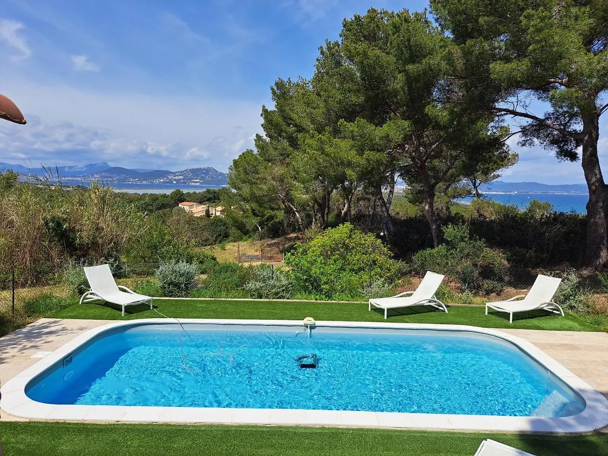 Bastide Presqu Ile De Giens Superbe Vue Mer Piscine Hyères Villa